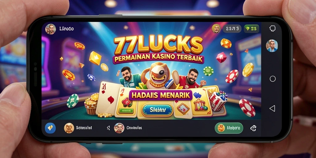 Tampilan gameplay menarik di 77LUCKS dengan berbagai pilihan permainan kasino.