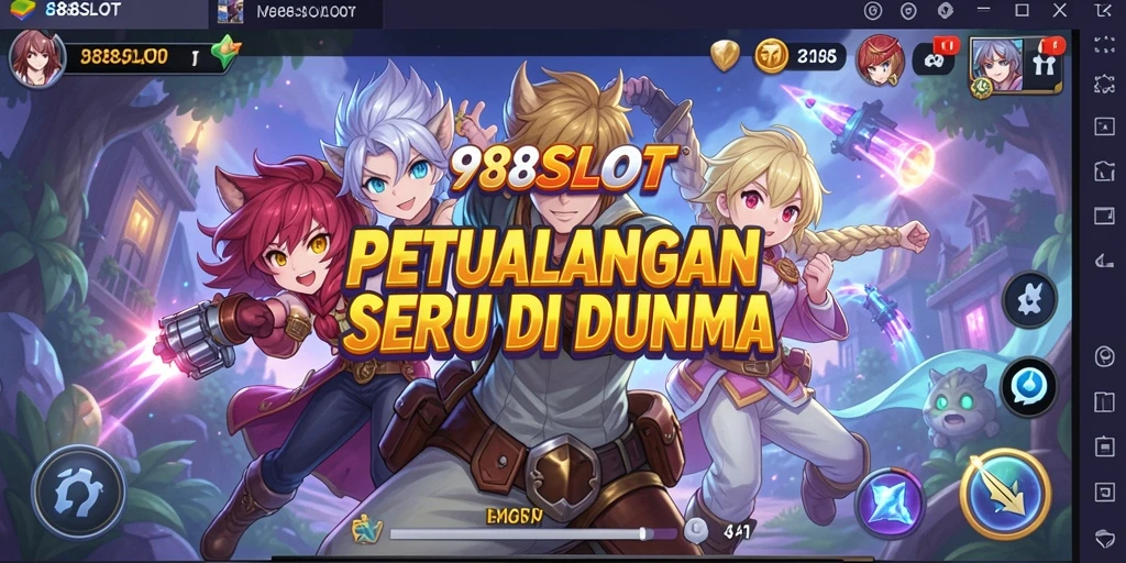 Tampilan gameplay 988SLOT yang penuh warna dan menarik.