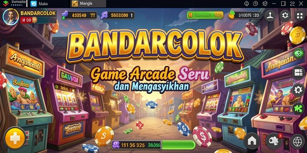 Screenshot gameplay BANDARCOLOK menampilkan aksi mendebarkan dalam permainan Arcade.
