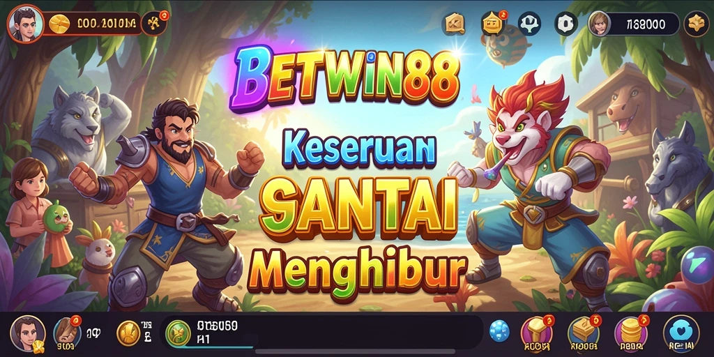 Tampilan gameplay BETWIN88 yang penuh warna dan menyerukan.