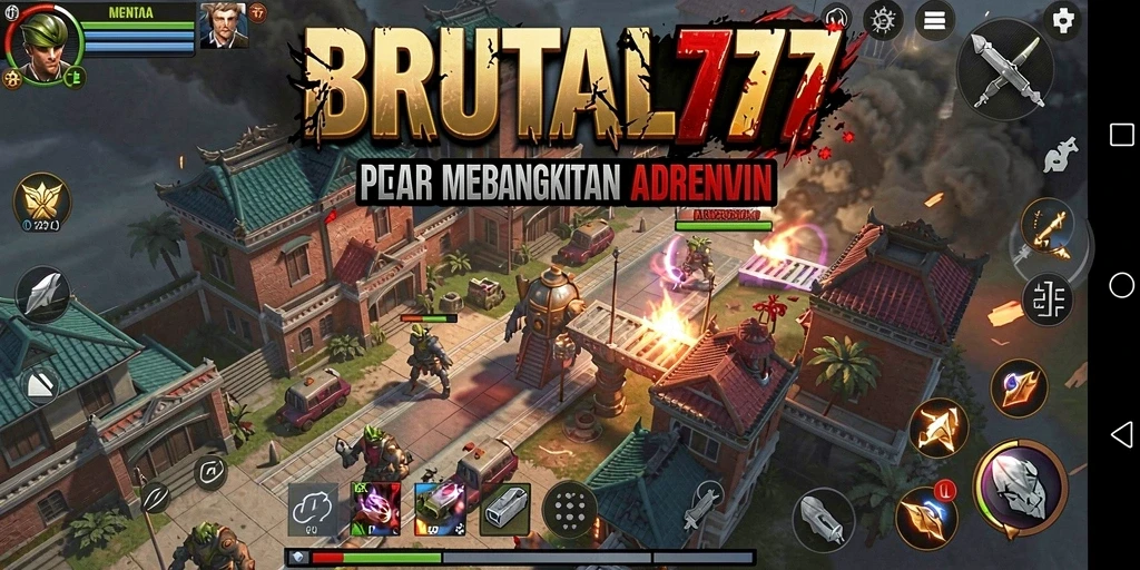 Tangkapan layar BRUTAL77 menunjukkan aksi seru dalam permainan Tower Defense.