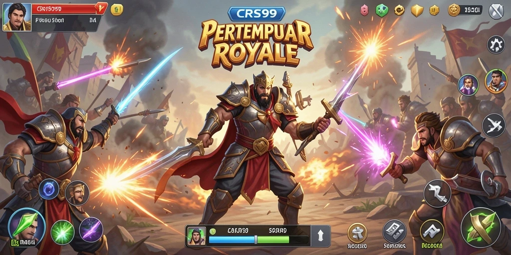 Tampilan gameplay CRS99 yang mendebarkan dalam pertempuran Battle Royale.