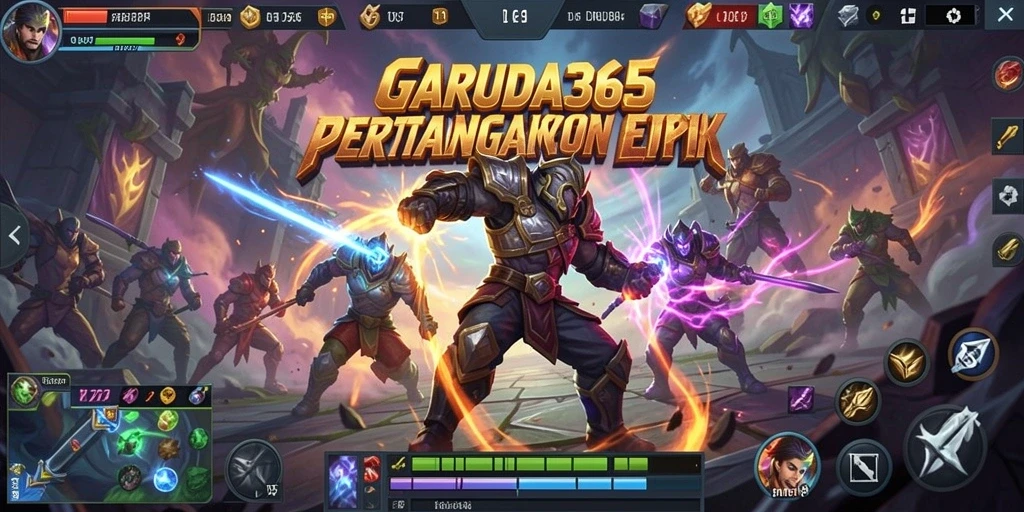 Screenshot gameplay GARUDA365 menunjukkan aksi seru dan strategi tim.