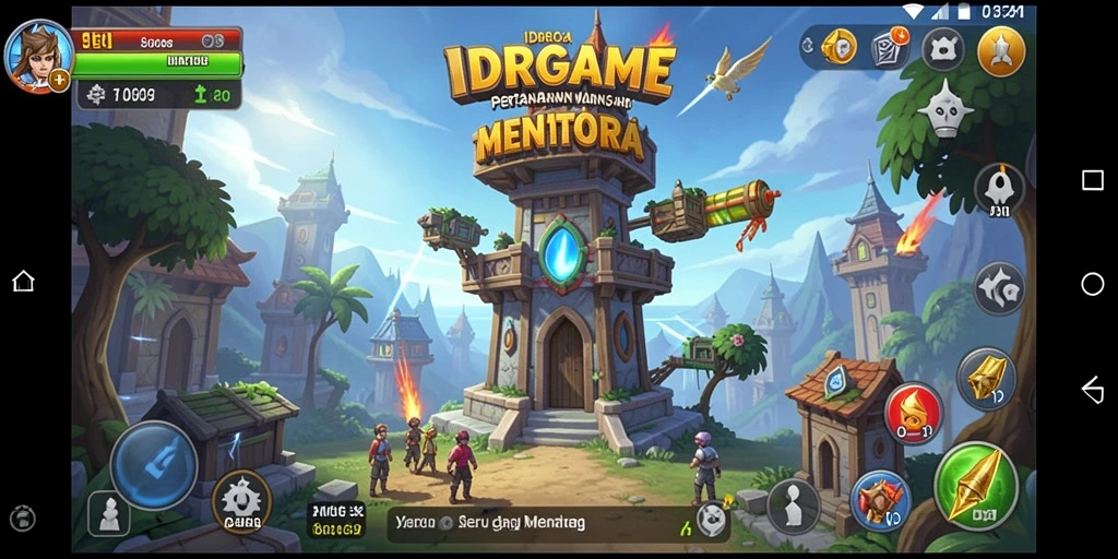 Screenshot dari gameplay Tower Defense IDRGAME yang penuh aksi.