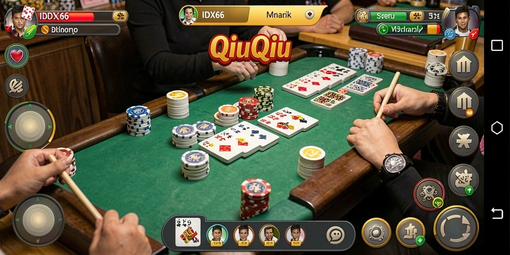 Screenshot utama dari gameplay QiuQiu di IDX66.
