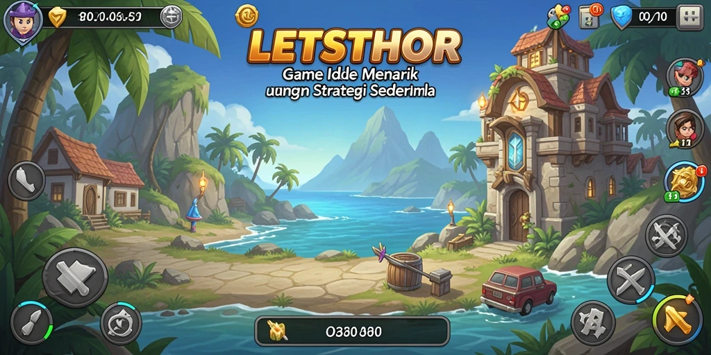 Tampilan utama LETSTHOR menampilkan grafik menawan dan gameplay Idle yang menggugah selera.