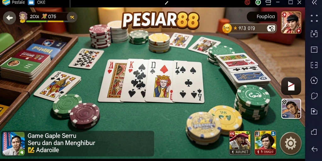 Gambaran gameplay Gaple yang seru dan mengasyikkan di PESIAR88.