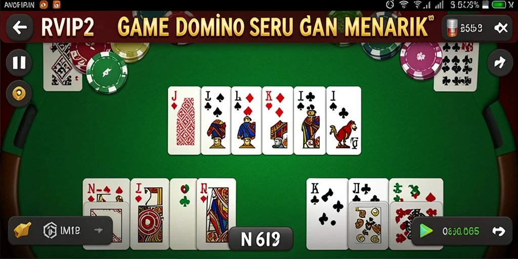 Tampilan gameplay domino yang menarik dan interaktif.