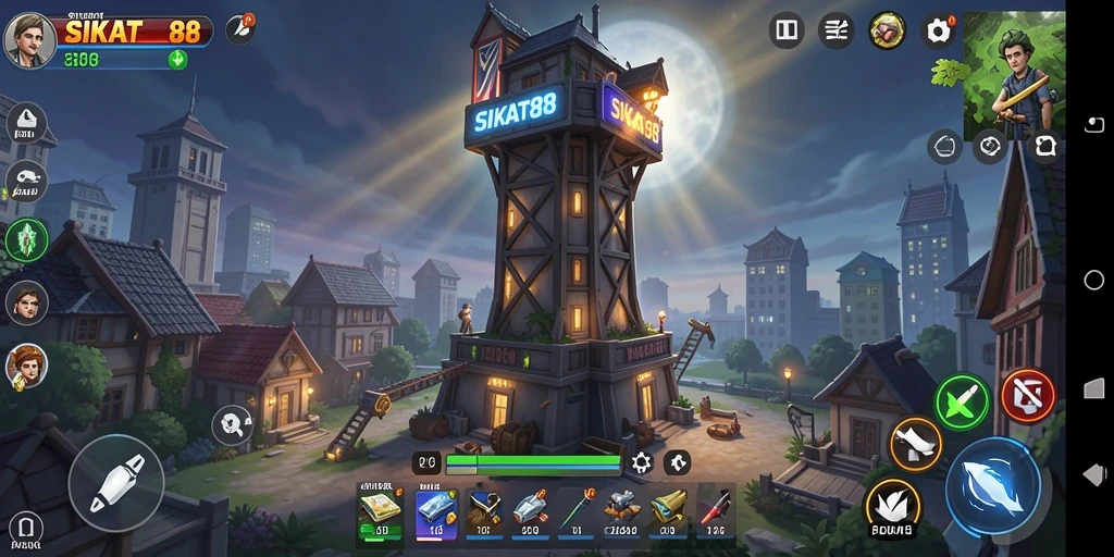 Tampilan gameplay SIKAT88 dengan strategi Tower Defense yang menegangkan.