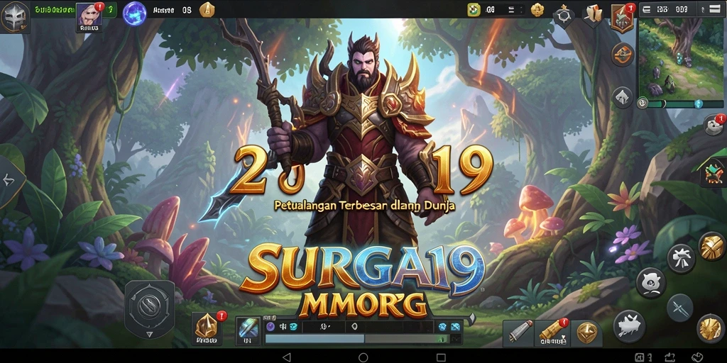 Screenshot gameplay <strong>SURGA19</strong> yang menampilkan aksi pertempuran seru dan dunia yang menakjubkan.