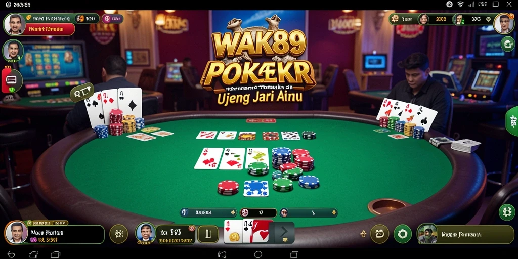Tampilan menarik dari gameplay Poker di WAK89.